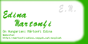 edina martonfi business card